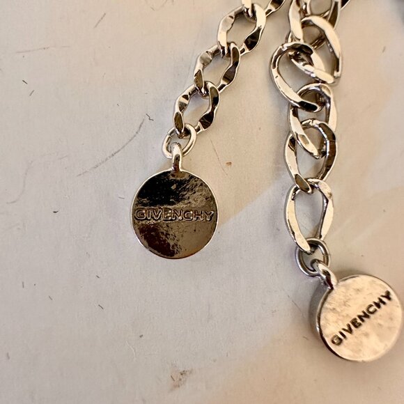Givenchy Silvertone Swarovski Crystal Necklace Choker & Earrings Set New without - Picture 4 of 7